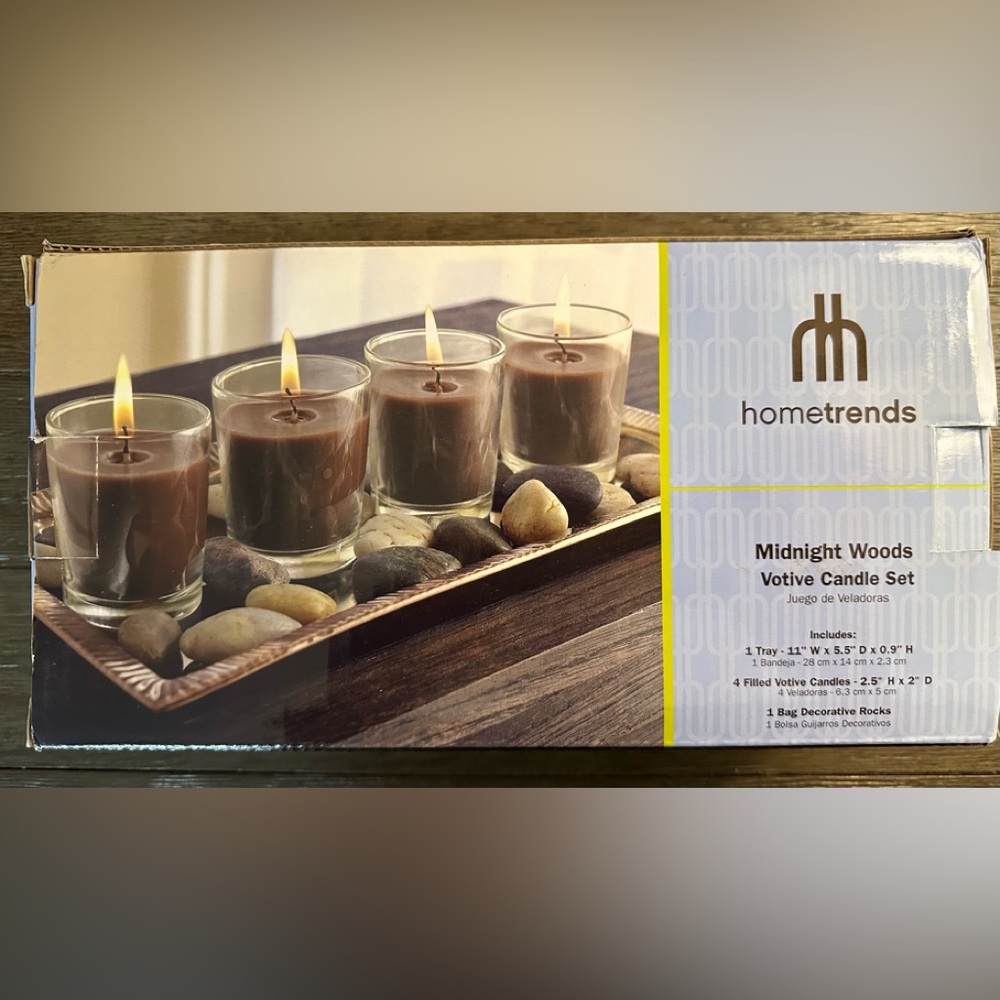 Hometrends  Midnight Woods Votive Candle Set - N w/o T